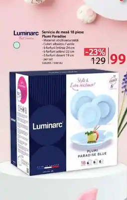 Selgros Luminarc Serviciu de masă Plumi Paradise Ofertă