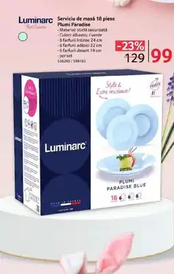 Selgros Luminarc Serviciu de masă Plumi Paradise Ofertă