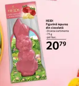 Selgros HEIDI Figurinǎ iepuraş din ciocolată Ofertă