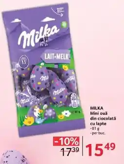 Selgros MILKA Mini ouă din ciocolată cu lapte Ofertă