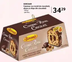 Selgros BOROMIR Cozonac cu cremă de ciocolată, alune şi chips din ciocolată Ofertă