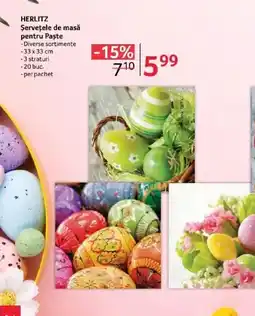 Selgros HERLITZ Şerveţele de masă pentru Paşte Ofertă