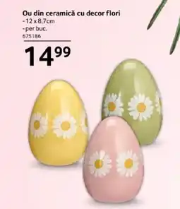 Selgros Ou din ceramică cu decor flori Ofertă