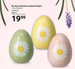 Selgros Ou din ceramică cu decor floare Ofertă