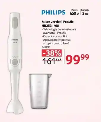 Selgros PHILIPS Mixer vertical ProMix HR2531/00 Ofertă