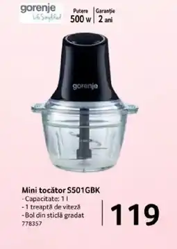 Selgros Gorenje Mini tocǎtor S501GBK Ofertă