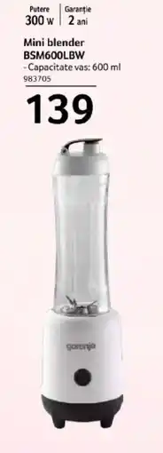 Selgros Mini blender BSM600LBW Ofertă