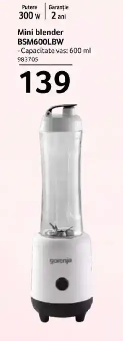 Selgros Mini blender BSM600LBW Ofertă
