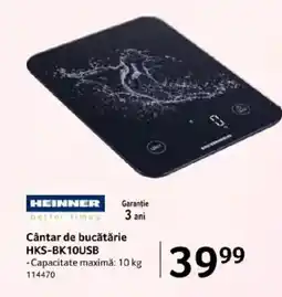 Selgros Cântar de bucătărie HKS-BK10USB Ofertă
