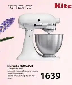 Selgros Mixer cu bol 5K45SSEWH Ofertă