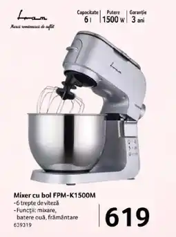 Selgros Mixer cu bol FPM-K1500M Ofertă