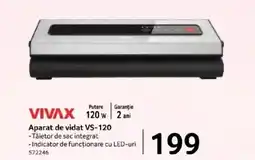 Selgros VIVAX Aparat de vidat VS-120 Ofertă