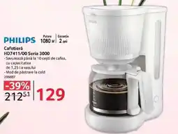 Selgros PHILIPS Cafetieră HD7411/00 Seria 3000 Ofertă