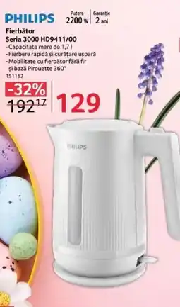 Selgros PHILIPS Fierbător Seria 3000 HD9411/00 Ofertă