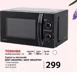 Selgros TOSHIBA Cuptor cu microunde MWP-MM20PBK/MWP-MM20PWH Ofertă