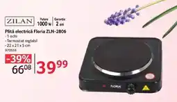 Selgros ZILAN Plită electrică Floria ZLN-2806 Ofertă