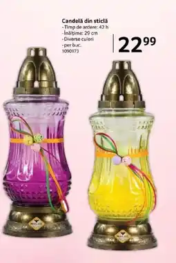 Selgros Candelǎ din sticlă Ofertă