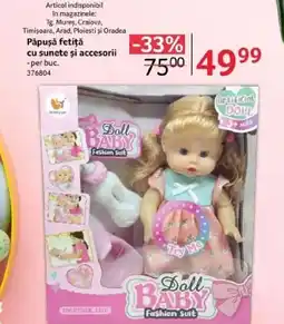 Selgros Păpuşă fetiţă cu sunete şi accesorii Ofertă