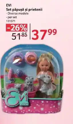 Selgros EVI Set păpuşă şi prietenii Ofertă
