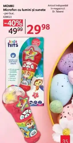 Selgros MOMKI Microfon cu lumini şi sunete Ofertă
