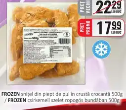 CBA FROZEN şniţel din piept de pui în crustă crocantǎ Ofertă
