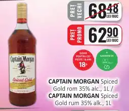 CBA CAPTAIN MORGAN Spiced Gold rom 35% alc. Ofertă