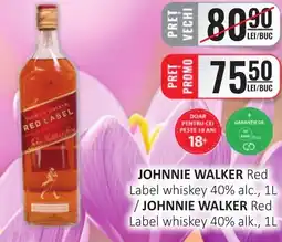 CBA JOHNNIE WALKER Red Label whiskey 40% alc. Ofertă