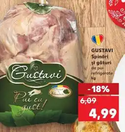 Kaufland GUSTAVI Spinări și gâturi de pui refrigerate Ofertă