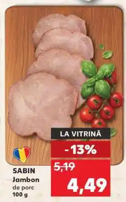 Kaufland SABIN Jambon de porc 100 g Ofertă