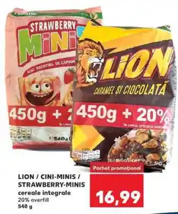 Kaufland LION / CINI-MINIS / STRAWBERRY-MINIS cereale integrale Ofertă