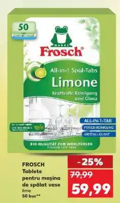 Kaufland FROSCH Tablete pentru mașina de spălat vase lime Ofertă