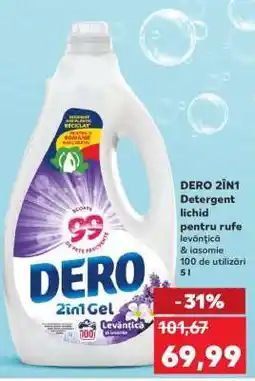 Kaufland DERO 2ÎN1 Detergent lichid pentru rufe Ofertă