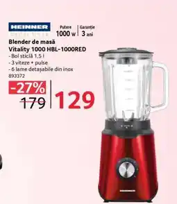 Selgros Blender de masă Vitality 1000 HBL-1000RED Ofertă