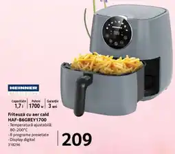 Selgros Friteuză cu aer cald HAF-B6GREY1700 Ofertă