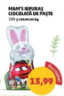 Penny M&M'S Iepuraș Ciocolată de Paște Ofertă