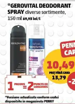 Penny GEROVITAL Deodorant spray Ofertă