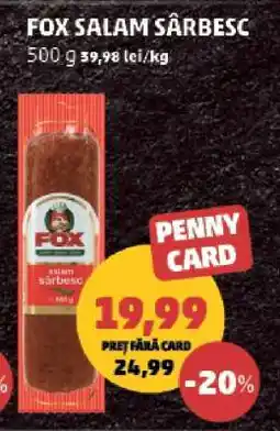 Penny FOX Salam sârbesc Ofertă