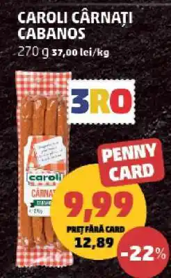Penny CAROLI Cârnaţi cabanos Ofertă
