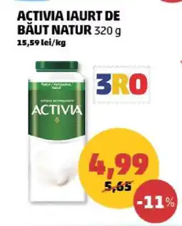 Penny ACTIVIA IAURT DE BĂUT NATUR 320 g Ofertă