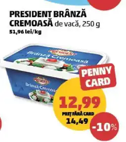 Penny PRESIDENT Brânză cremoasă Ofertă