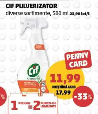 Penny Cif Pulverizator Ofertă