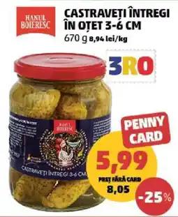 Penny Castraveți întregi în oțet 3-6 cm Ofertă