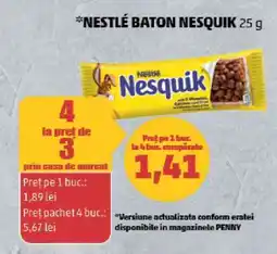 Penny NESTLÉ BATON NESQUIK 25 g Ofertă