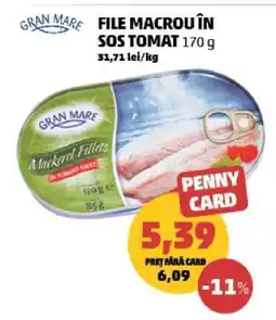 Penny File macrou în sos tomat Ofertă