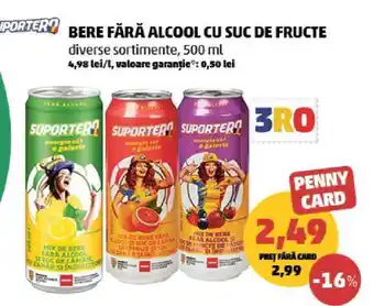 Penny BERE FĂRĂ ALCOOL CU SUC DE FRUCTE Ofertă