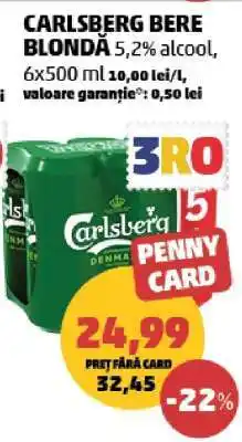 Penny CARLSBERG Bere blondă Ofertă