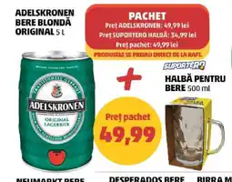 Penny Pachet Adelskronen Bere Blondă Original 5L + Halba pentru Bere 500ml Ofertă
