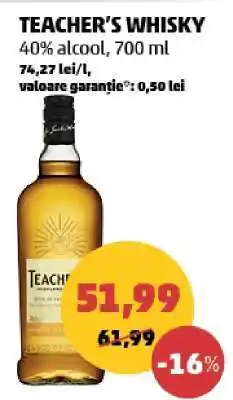 Penny TEACHER'S WHISKY Ofertă