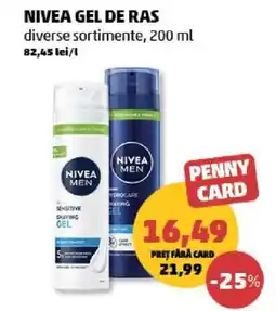 Penny NIVEA GEL DE RAS Ofertă