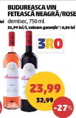 Penny BUDUREASCA VIN FETEASCĂ NEAGRĂ/ROSE Ofertă